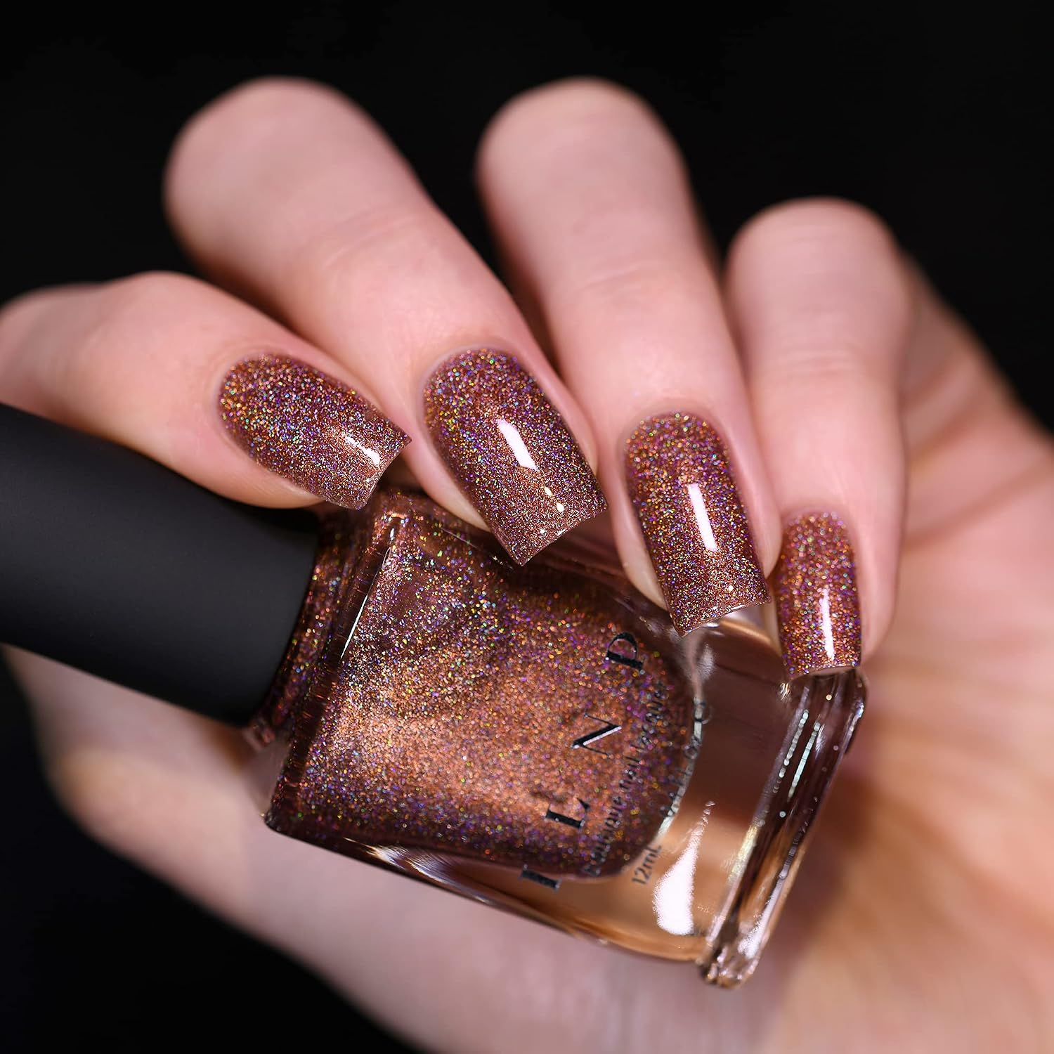 ESMALTE DE UÑAS ILNP BROWNSTONE ULTRA HOLO MARRÓN CÁLIDO LUMINOSO - 2