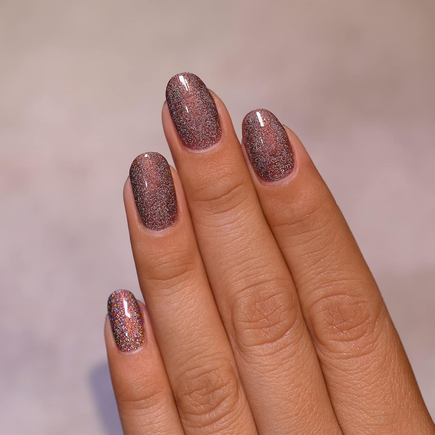 ESMALTE DE UÑAS ILNP BROWNSTONE ULTRA HOLO MARRÓN CÁLIDO LUMINOSO - 4
