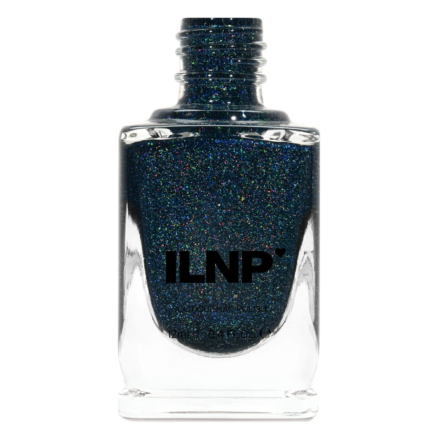 ESMALTE DE UÑAS ILNP AFTER MIDNIGHT AZUL PRUSIA HOLOGRÁFICO CON DESTELLOS DORADOS 12ML - 1