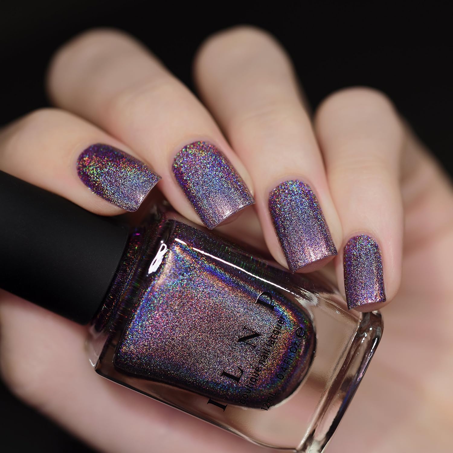 ESMALTE DE UÑAS ILNP CHARMED ROYAL PLUM ULTRA HOLOGRÁFICO 12ML - 3