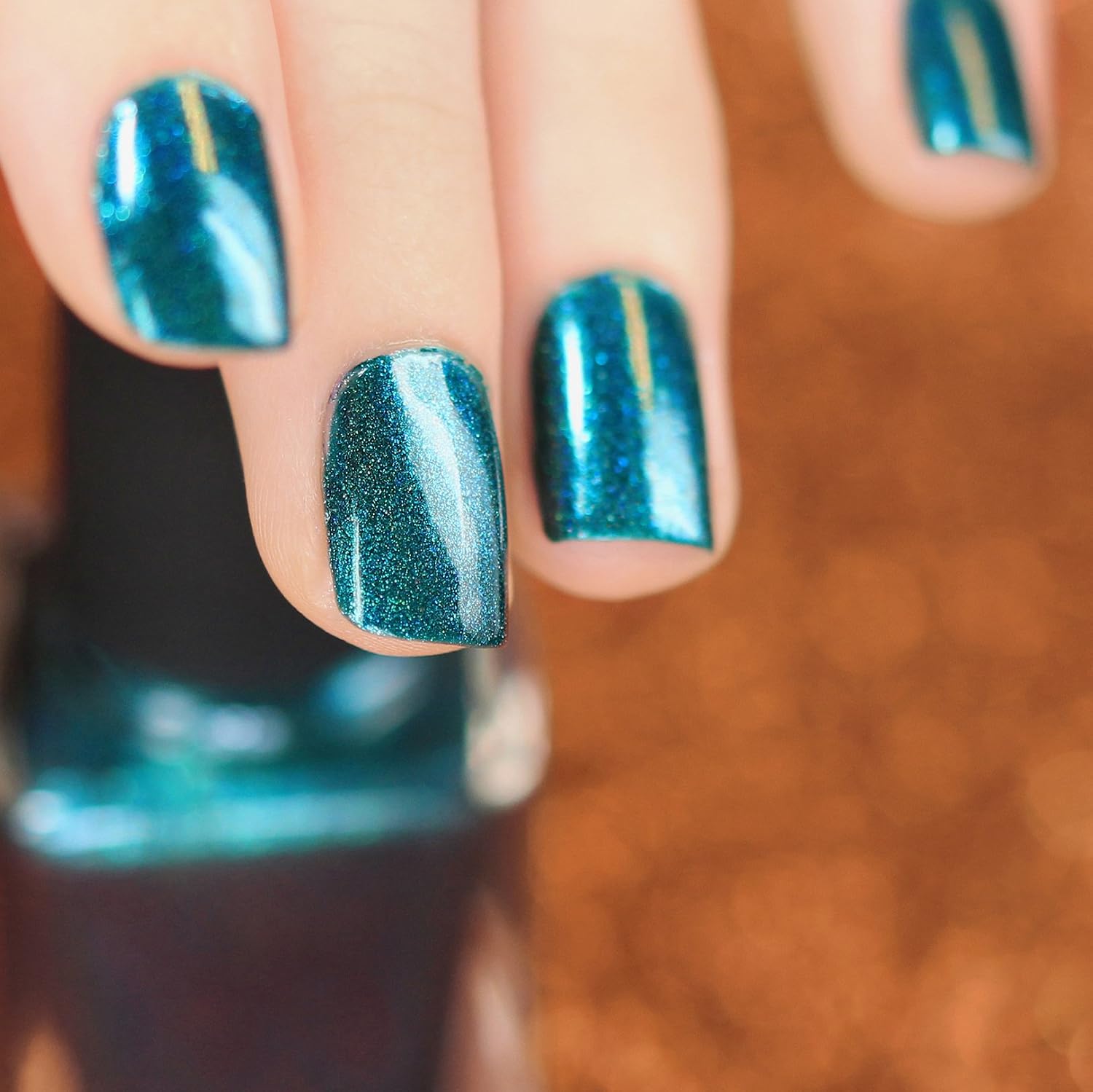 ESMALTE ILNP FALL SEMESTER TEAL HOLOGRÁFICO OSCURO - 5