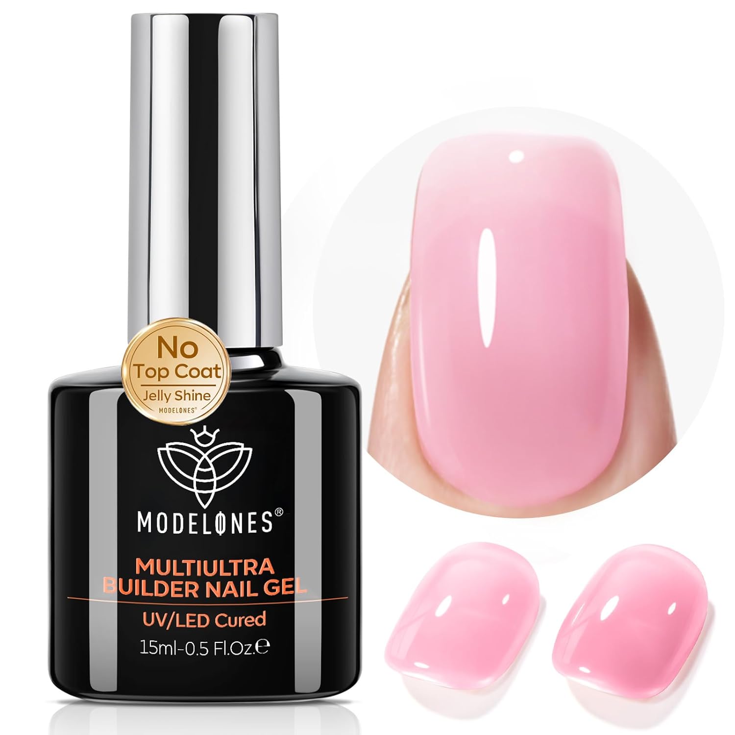 ESMALTE GEL BUILDER MODELONES BARELY NUDE SIN TOP COAT - 3