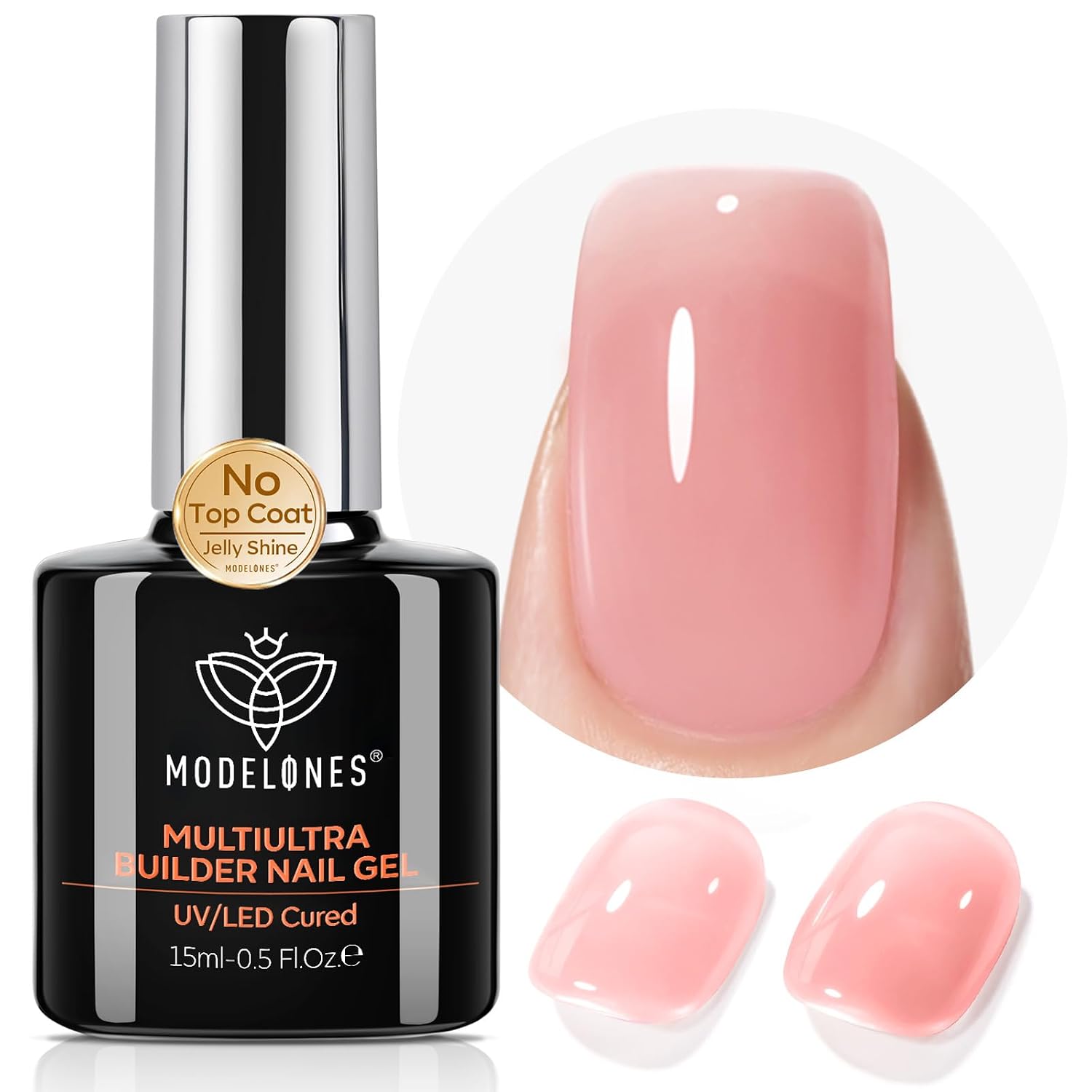 ESMALTE GEL BUILDER MODELONES BARELY NUDE SIN TOP COAT - 4