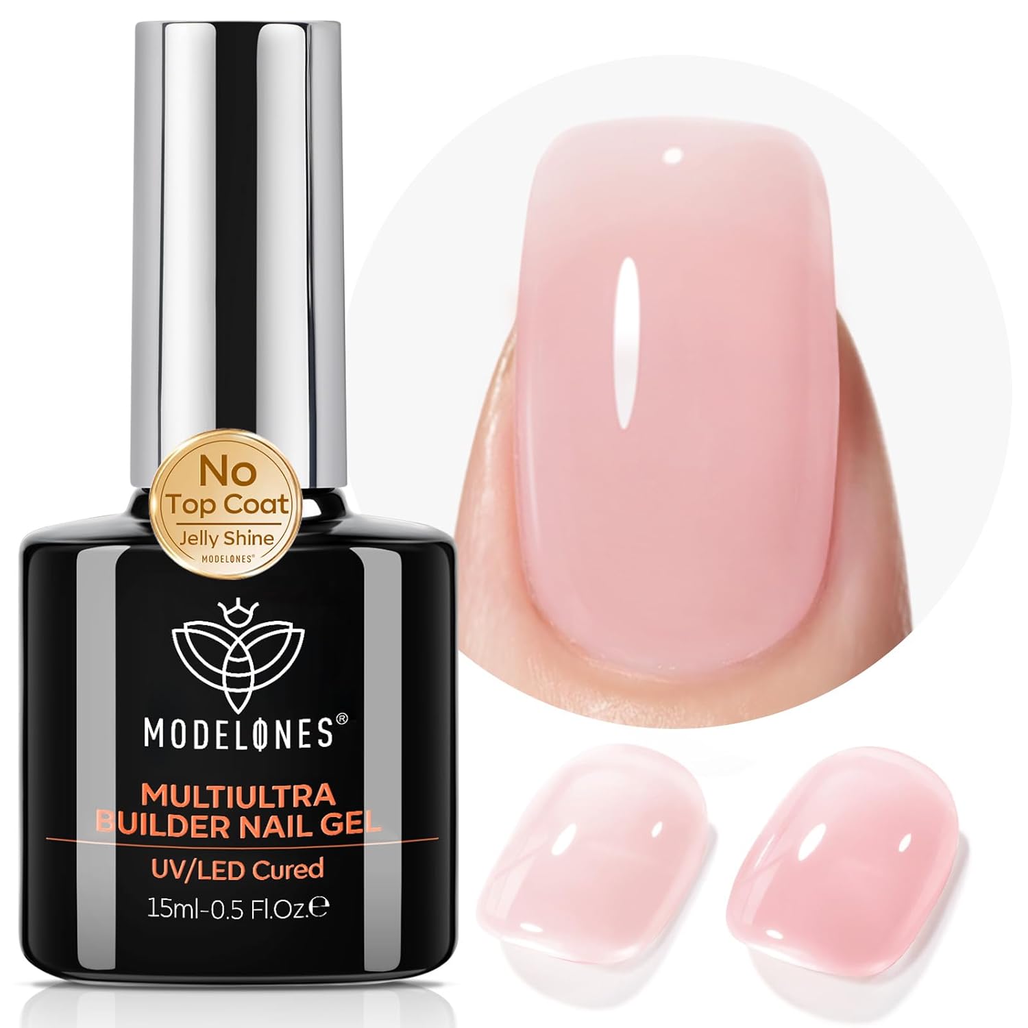 ESMALTE GEL BUILDER MODELONES BARELY NUDE SIN TOP COAT - 5