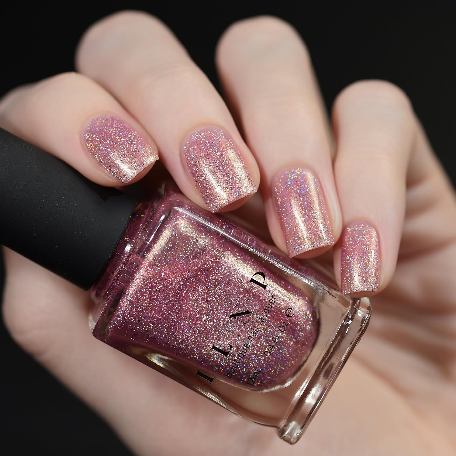 ESMALTE DE UÑAS ILNP BALLET SLIPPER ROSA HOLOGRÁFICO SUAVE - 2