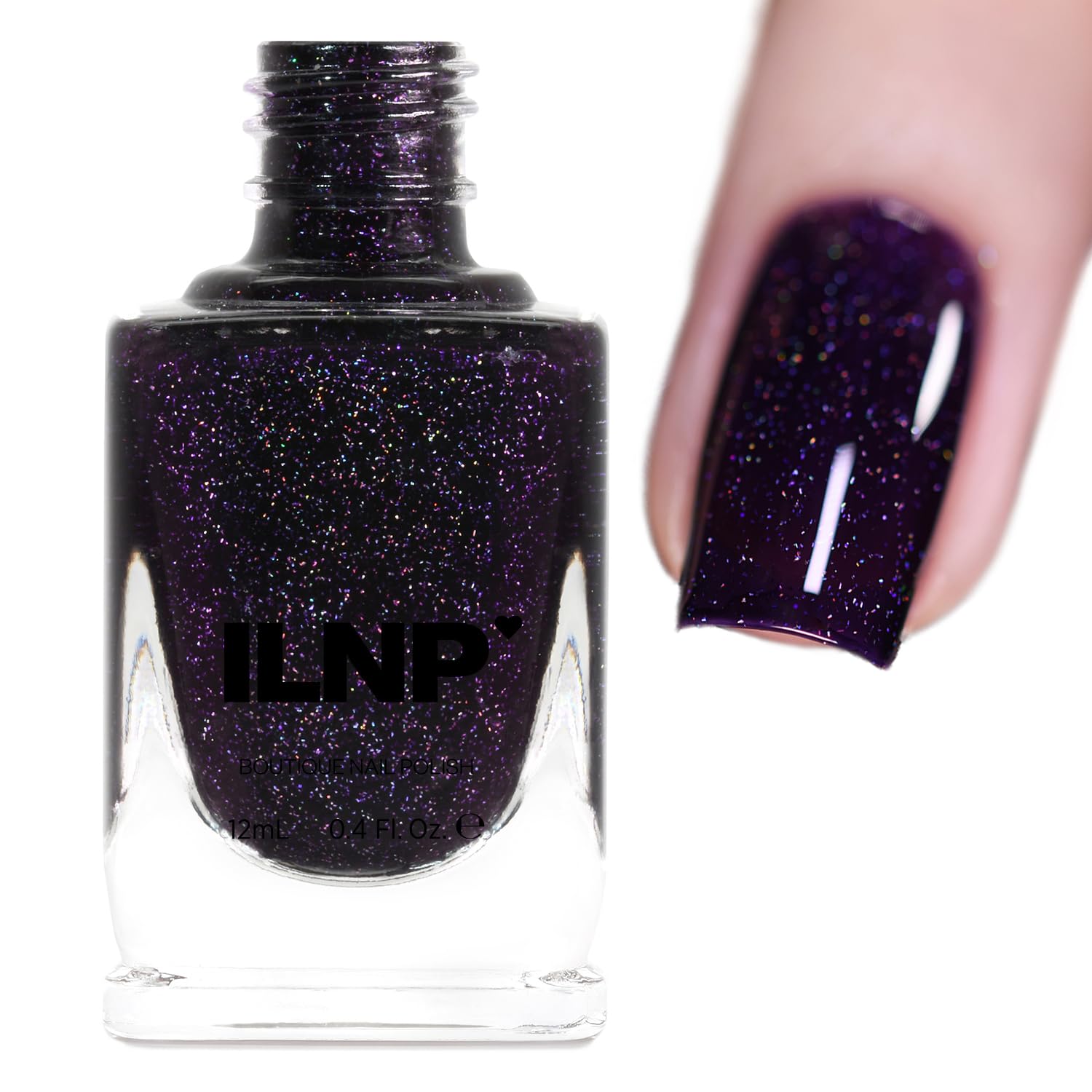 ESMALTE DE UÑAS ILNP ANNABELLE HOLOGRÁFICO PÚRPURA BERENJENA OSCURO - 1