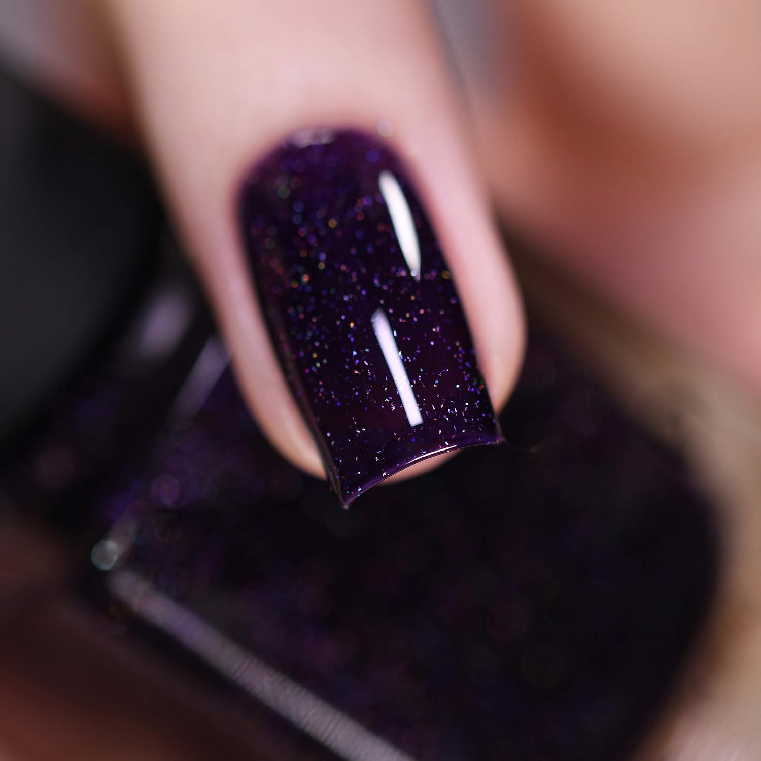 ESMALTE DE UÑAS ILNP ANNABELLE HOLOGRÁFICO PÚRPURA BERENJENA OSCURO - 4