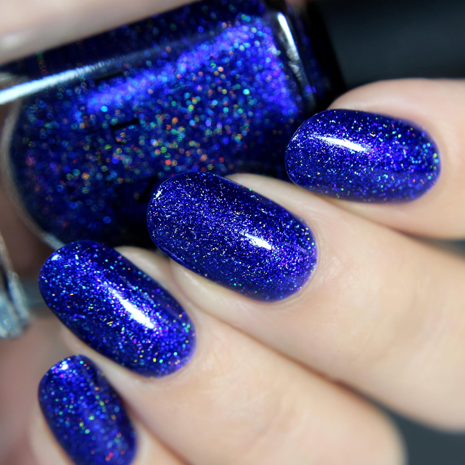 ESMALTE DE UÑAS ILNP DOWNPOUR AZUL ÍNDIGO HOLOGRÁFICO - 3