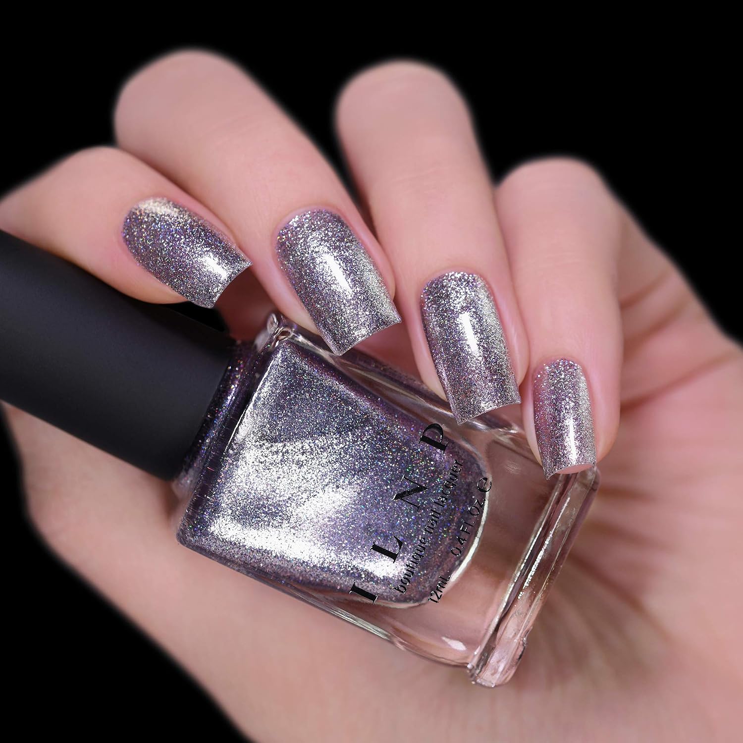ESMALTE DE UÑAS ILNP ECHO PLATINUM SILVER HOLOGRAPHIC ULTRA METALLIC - 2