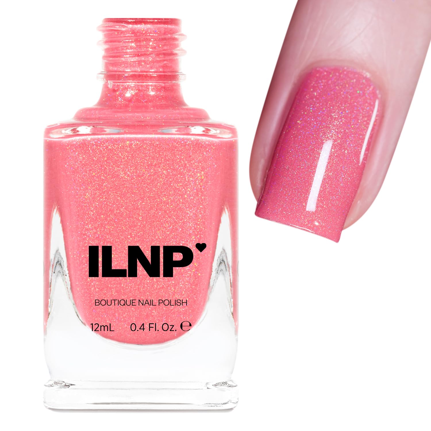 ESMALTE DE UÑAS ILNP CUTIE POP ROSADO HOLOGRÁFICO - 1