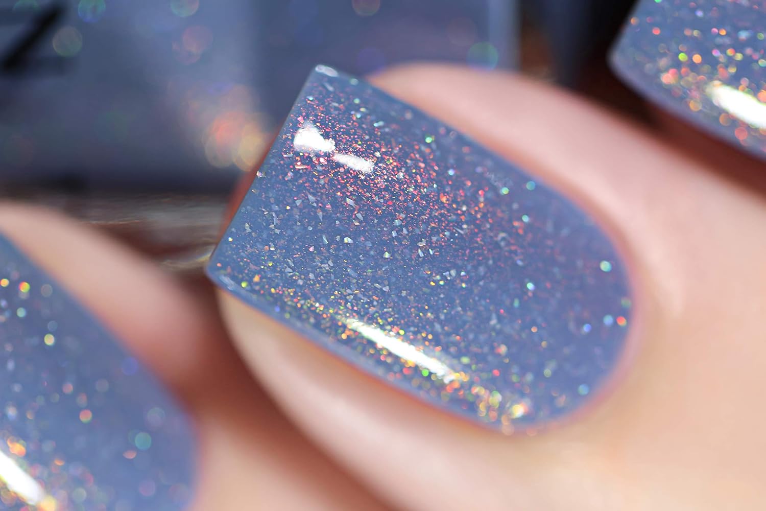 ESMALTE DE UÑAS ILNP DUSK TO DAWN AZUL HOLOGRÁFICO - 4