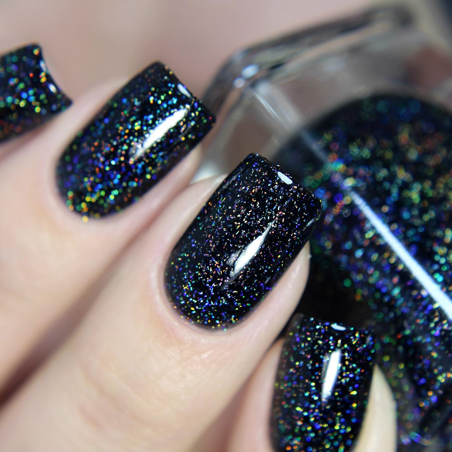 ESMALTE DE UÑAS ILNP CITYSCAPE NEGRO HOLOGRÁFICO JELLY 12ML - 5