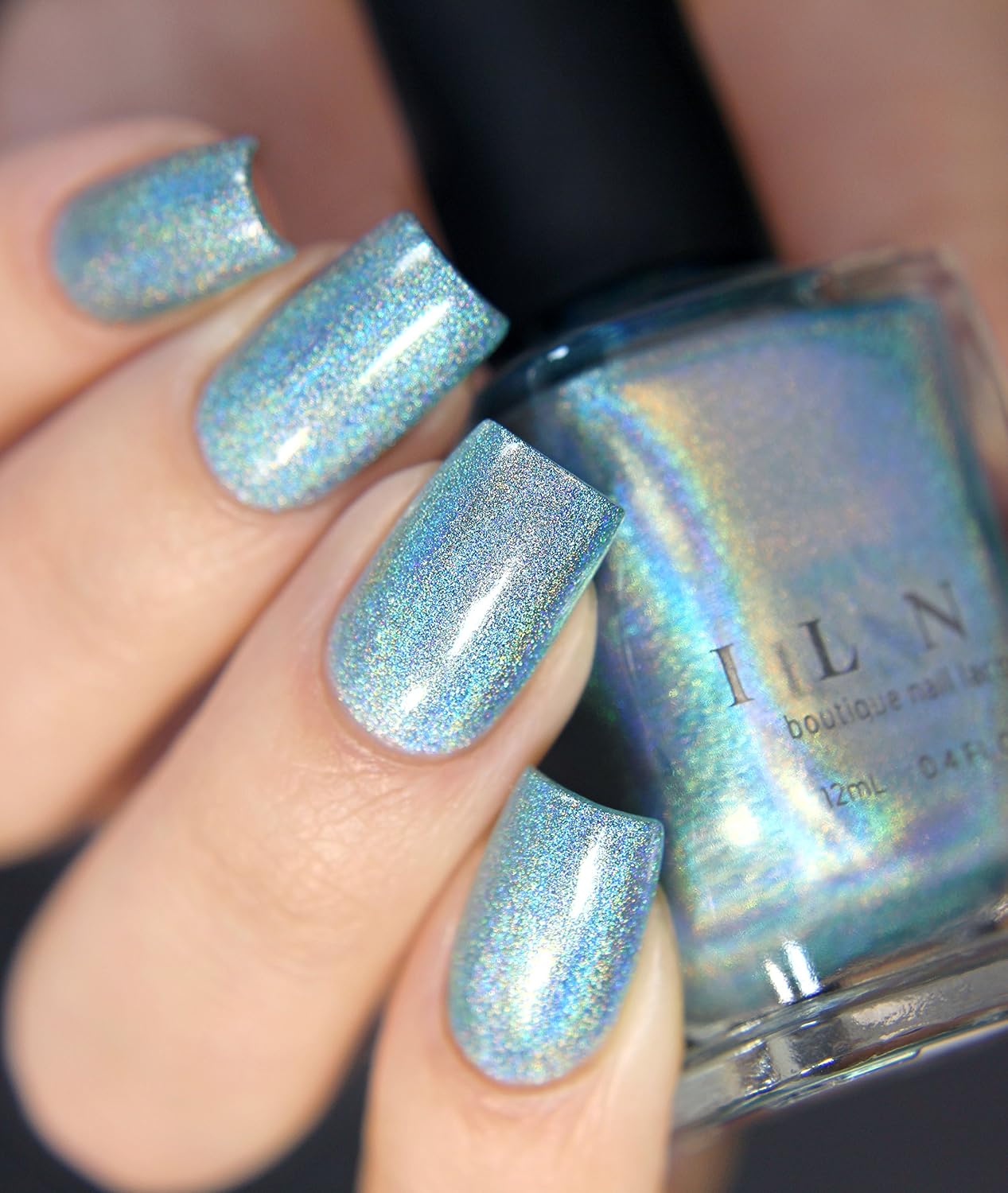 ESMALTE DE UÑAS ILNP ARIA AZUL CIELO ULTRA HOLOGRÁFICO 12ML - 5
