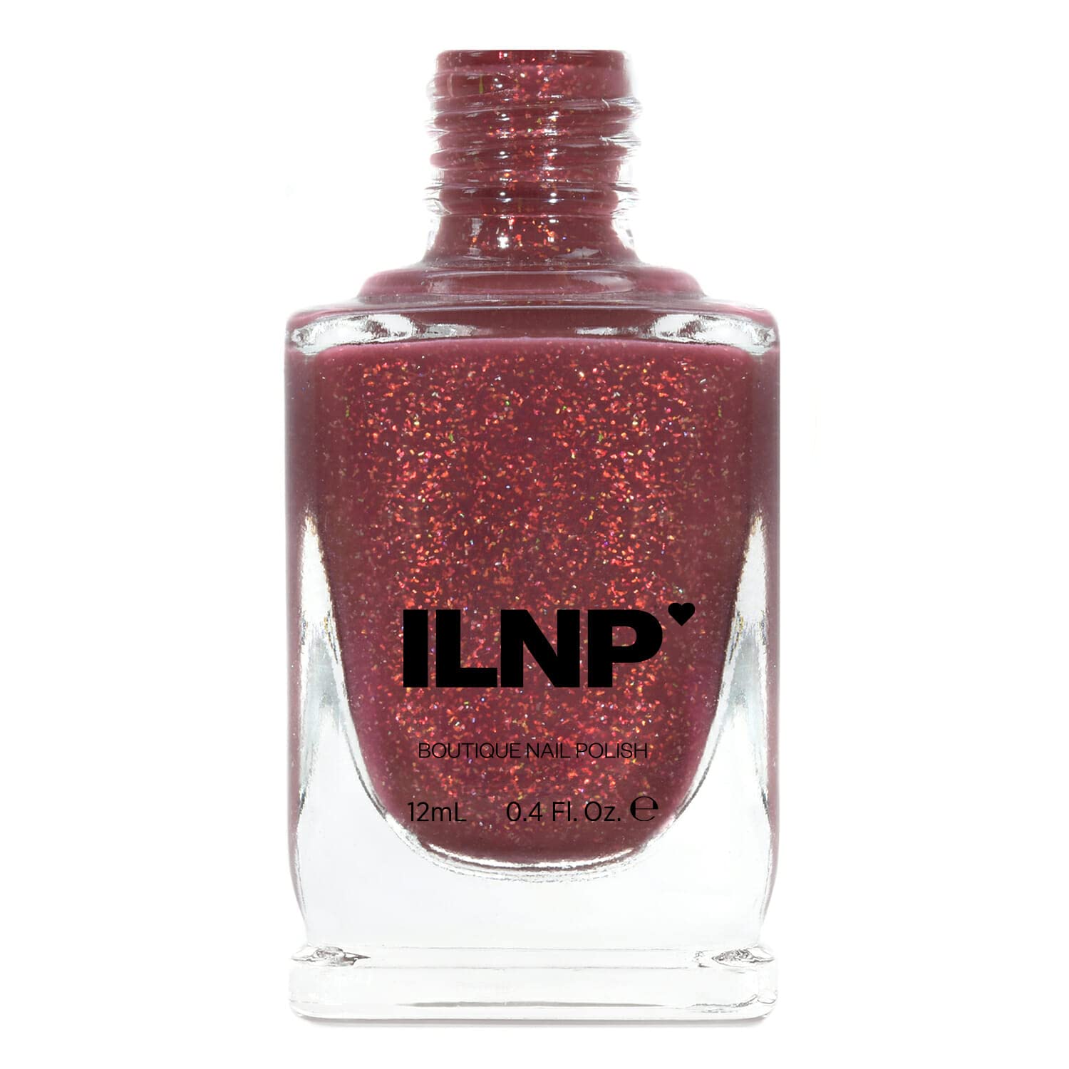 ESMALTE DE UÑAS ILNP CROSS MY HEART ROJO RÚSTICO HOLOGRÁFICO JELLY - 1