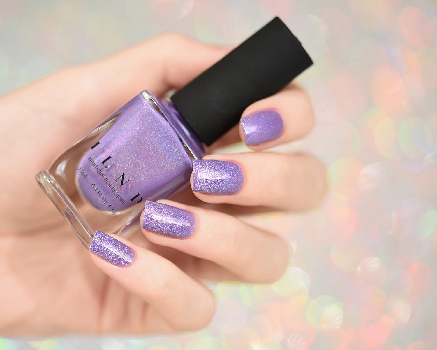ESMALTE DE UÑAS ILNP CHARMINGLY PURPLE HOLOGRÁFICO PÚRPURA BRILLANTE - 5