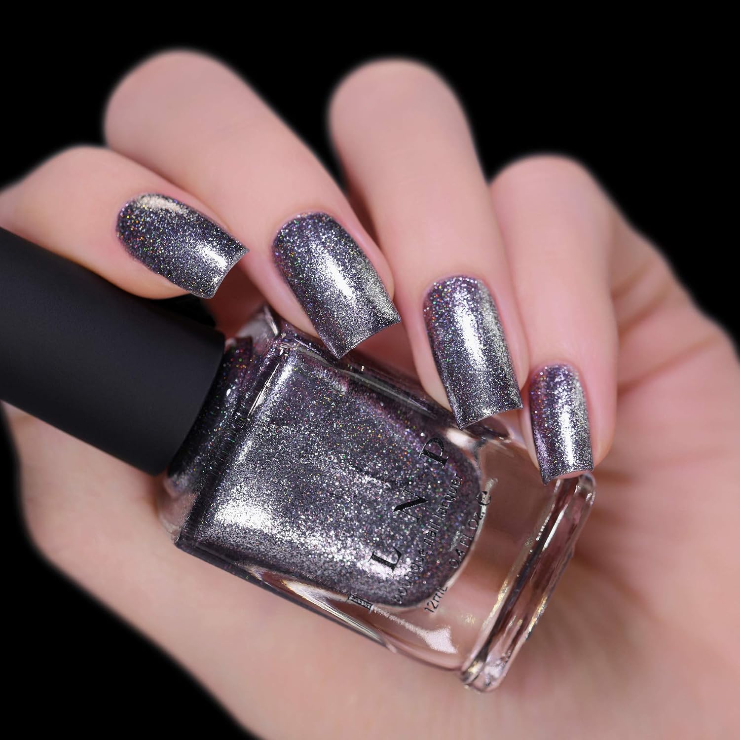 ESMALTE DE UÑAS ILNP CARBON ULTRA METALLIC HOLOGRÁFICO GUNMETAL - 2