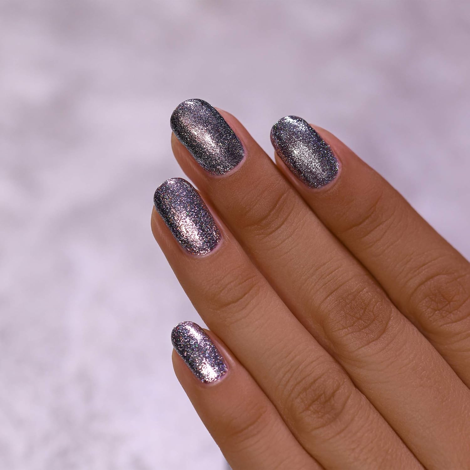 ESMALTE DE UÑAS ILNP CARBON ULTRA METALLIC HOLOGRÁFICO GUNMETAL - 5