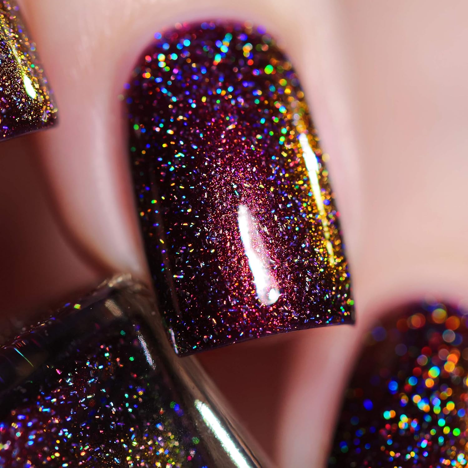 ESMALTE DE UÑAS ILNP BARDOT ROJO CAOBA HOLOGRÁFICO - 5