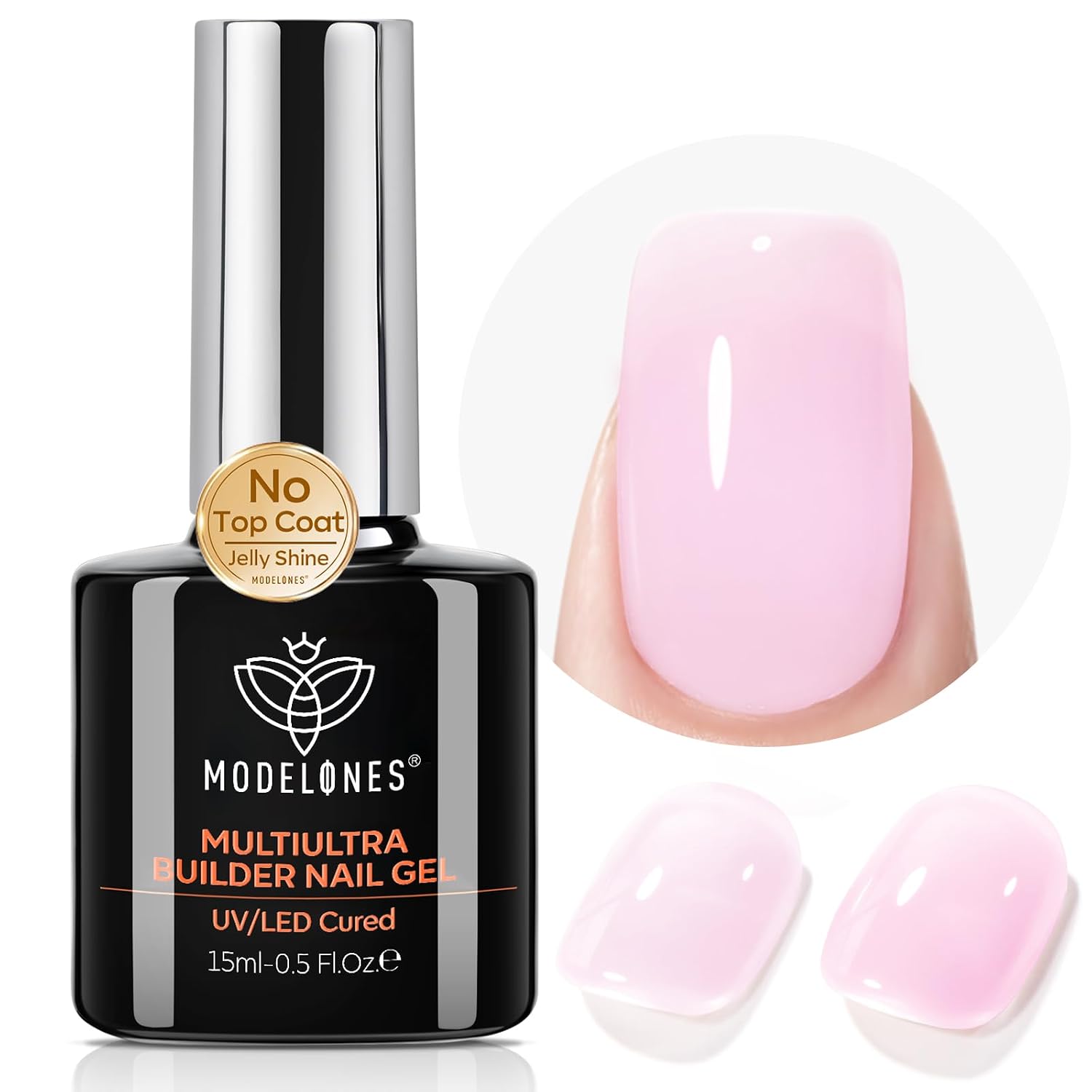 ESMALTE EN GEL MODELONES BUILDER NAIL GEL BABY PINK SIN TOP COAT - 1