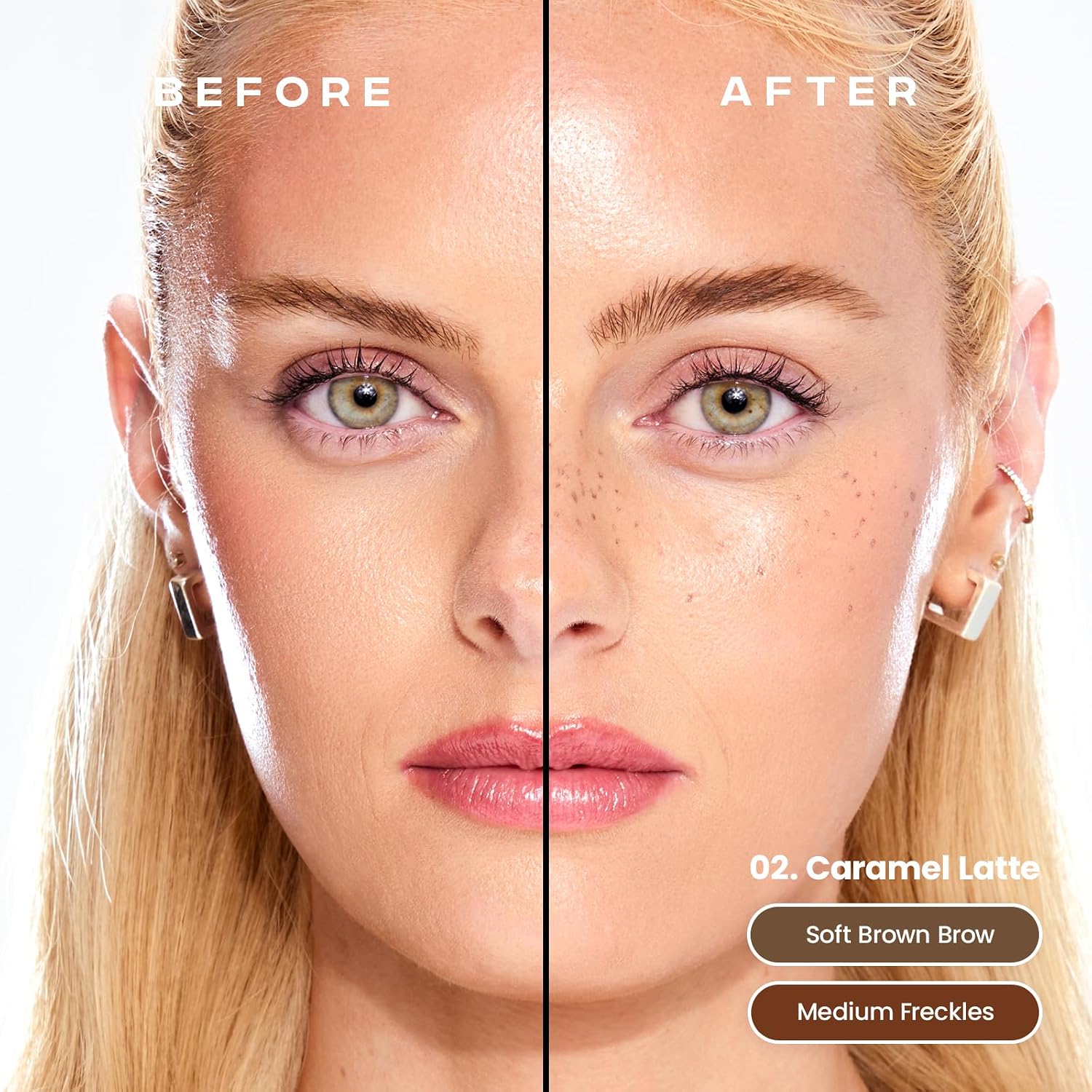 GEL PARA CEJAS Y LÁPIZ DE PECAS SACHEU BROW Y FRECKLE STAY-N CARAMEL LATTE - 4