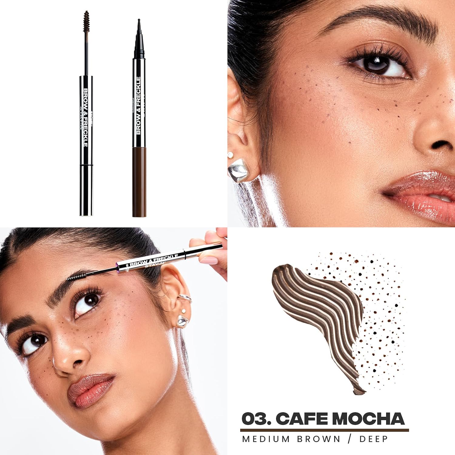 GEL PARA CEJAS Y LÁPIZ DE PECAS SACHEU BROW Y FRECKLE STAY-N 2 EN 1 CAFÉ MOCHA - 2