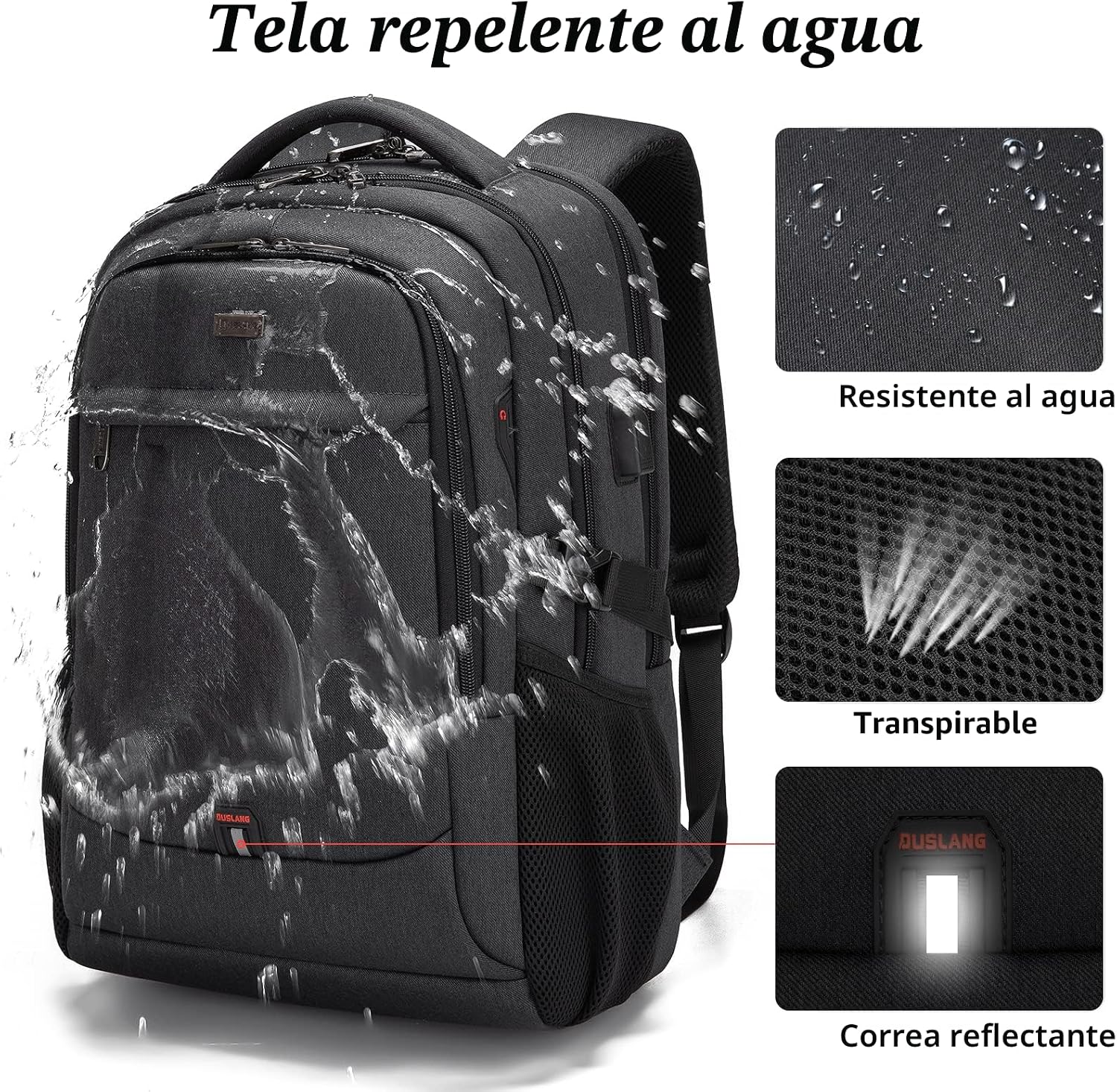 MOCHILA PARA LAPTOP DUSLANG 17 PULGADAS PARA HOMBRE Y MUJER - 5