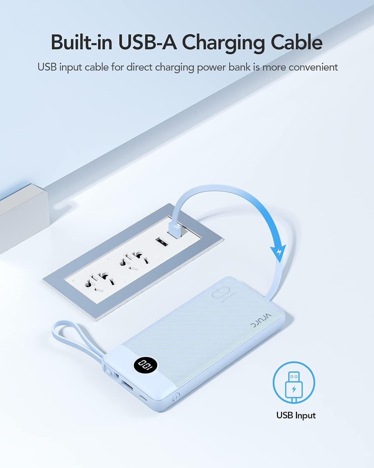 BATERÍA EXTERNA VRURC 10000MAH CON 4 CABLES INTEGRADOS - 3