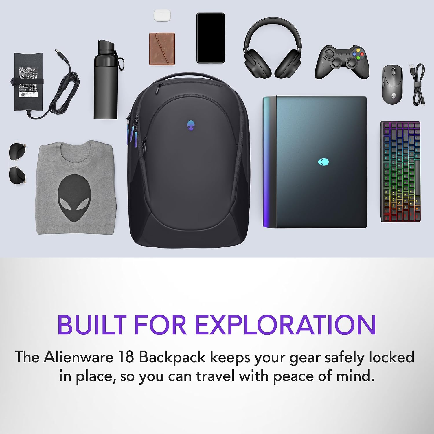 MOCHILA ALIENWARE AW7825P 18IN 28L RESISTENTE AL AGUA - 2