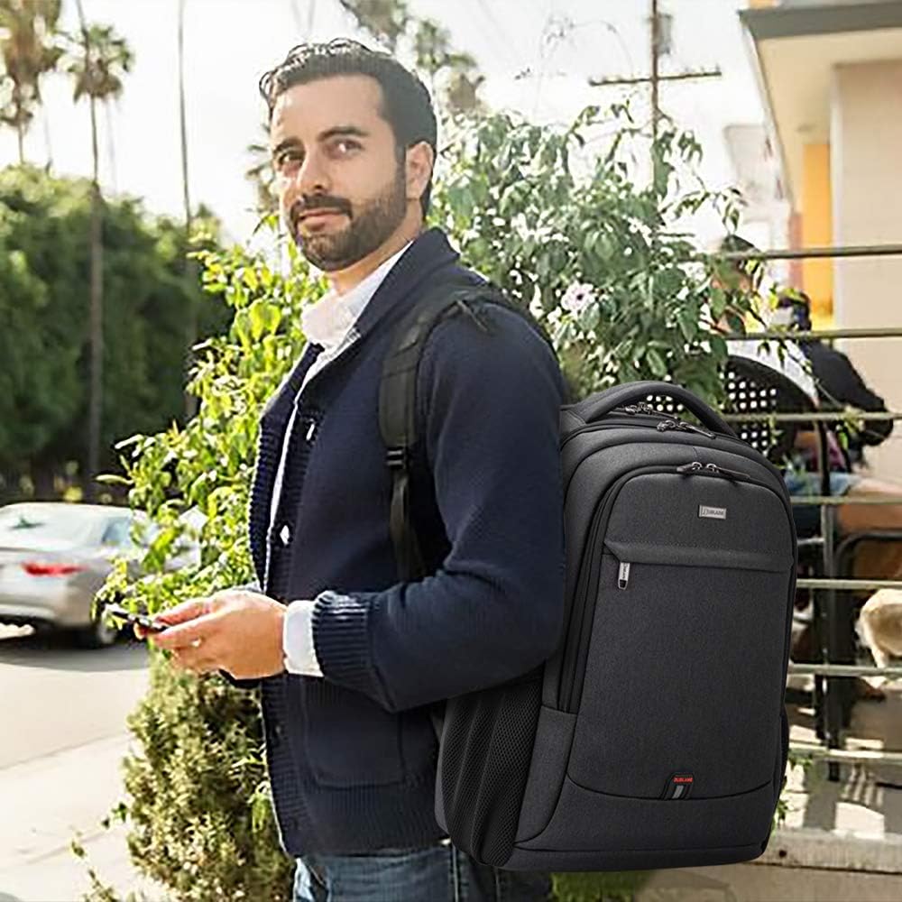 MOCHILA PARA LAPTOP DUSLANG 17 PULGADAS CON PUERTO USB GRIS OSCURO - 5