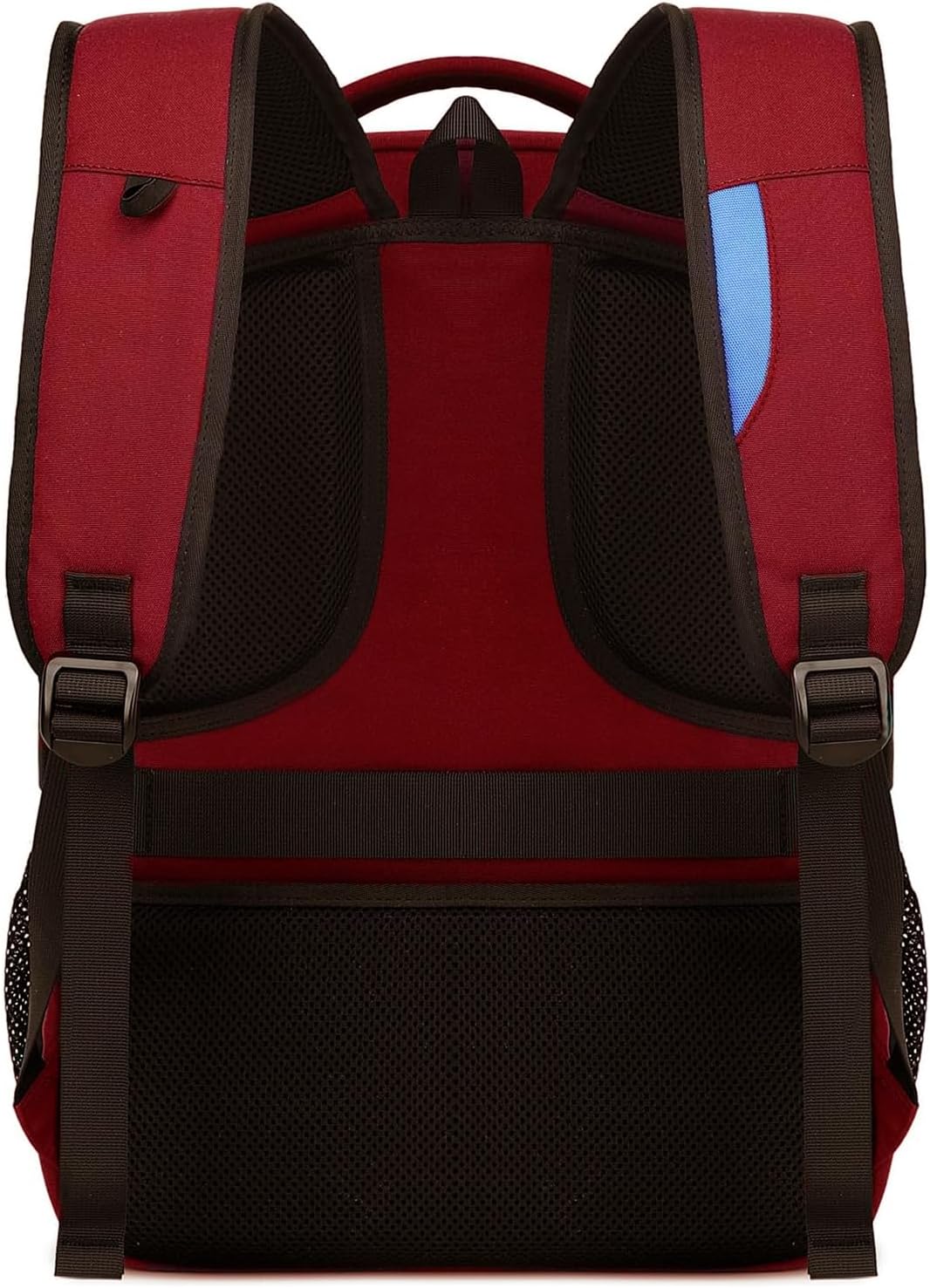 MOCHILA PARA LAPTOP DUSLANG 17 PULGADAS RESISTENTE AL AGUA CON PUERTO USB Y BOLSA DE ASEO TRANSPARENTE ROJA - 3