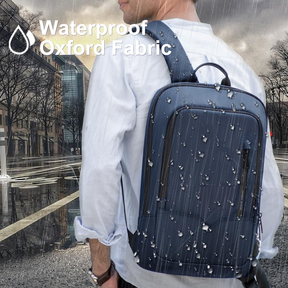 MOCHILA PARA LAPTOP HK BUSINESS SLIM PARA COMPUTADORA DE 15.6 PULGADAS AZUL - 5