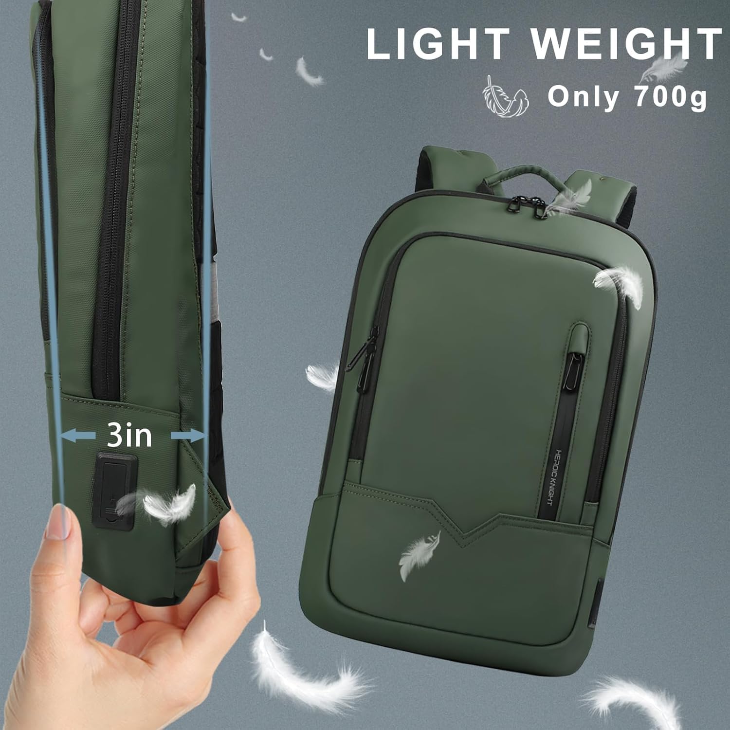 MOCHILA PARA LAPTOP HK BUSINESS SLIM PARA LAPTOP DE 17.3 PULGADAS - 3