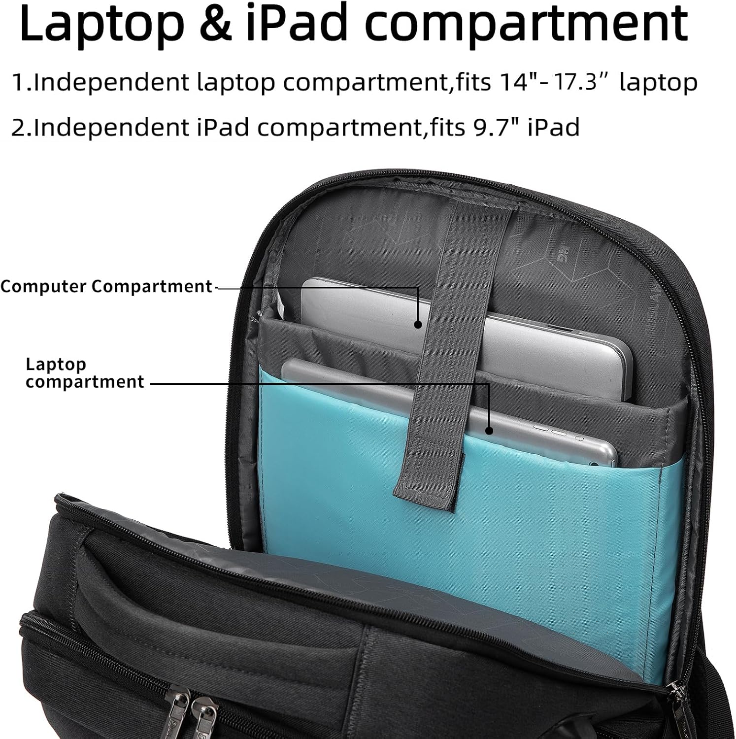 MOCHILA PARA LAPTOP DUSLANG 17 PULGADAS CON PUERTO USB VERDE - 5