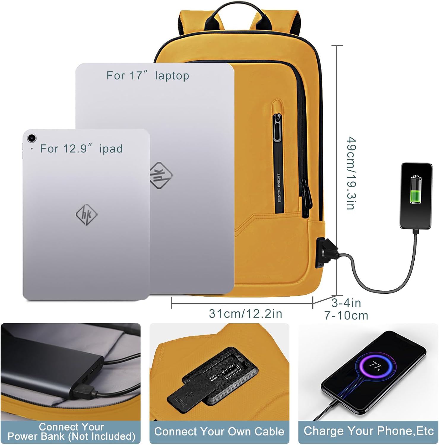 MOCHILA PARA LAPTOP HK BUSINESS SLIM PARA COMPUTADORA DE 17.3 PULGADAS - 2