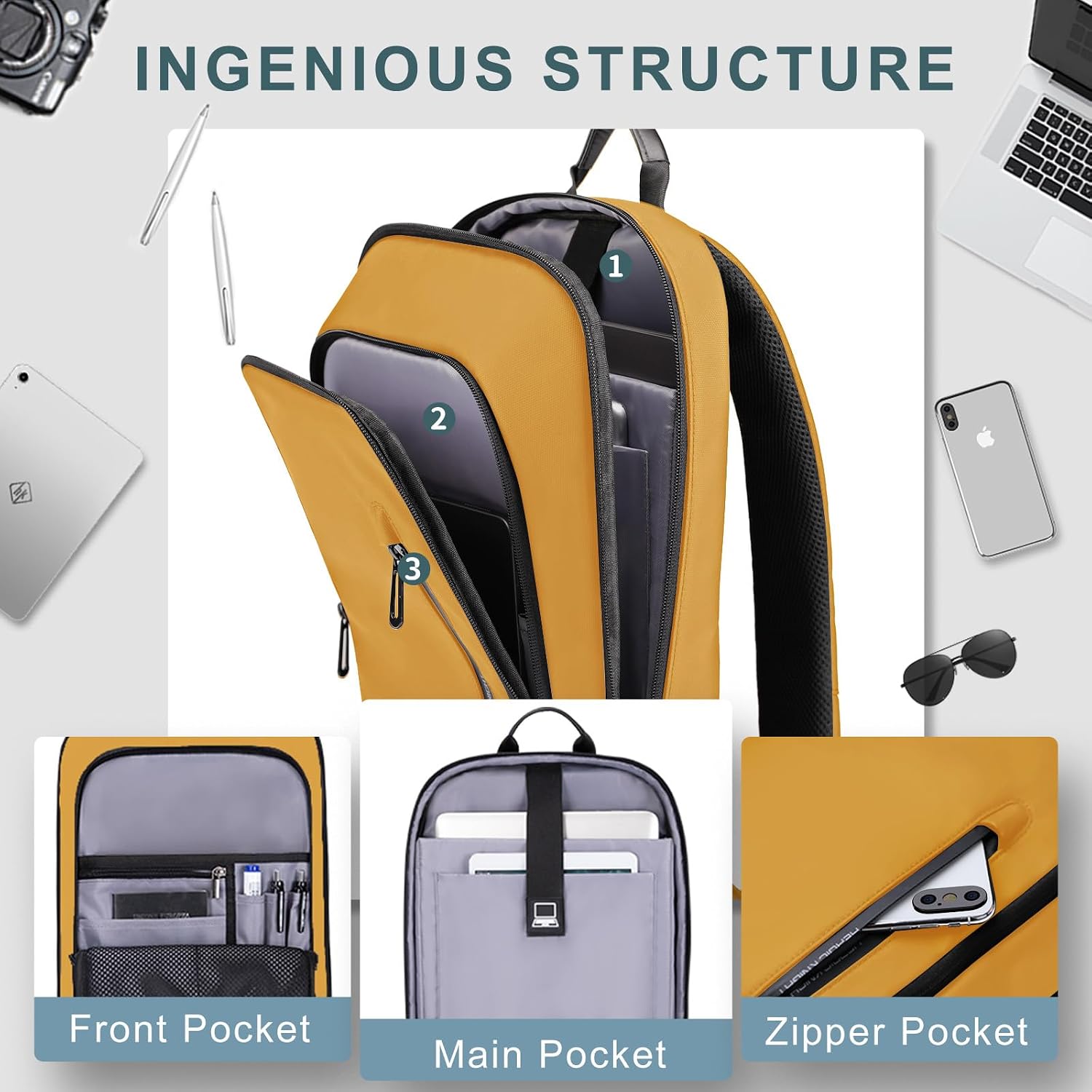 MOCHILA PARA LAPTOP HK BUSINESS SLIM PARA COMPUTADORA DE 17.3 PULGADAS - 3