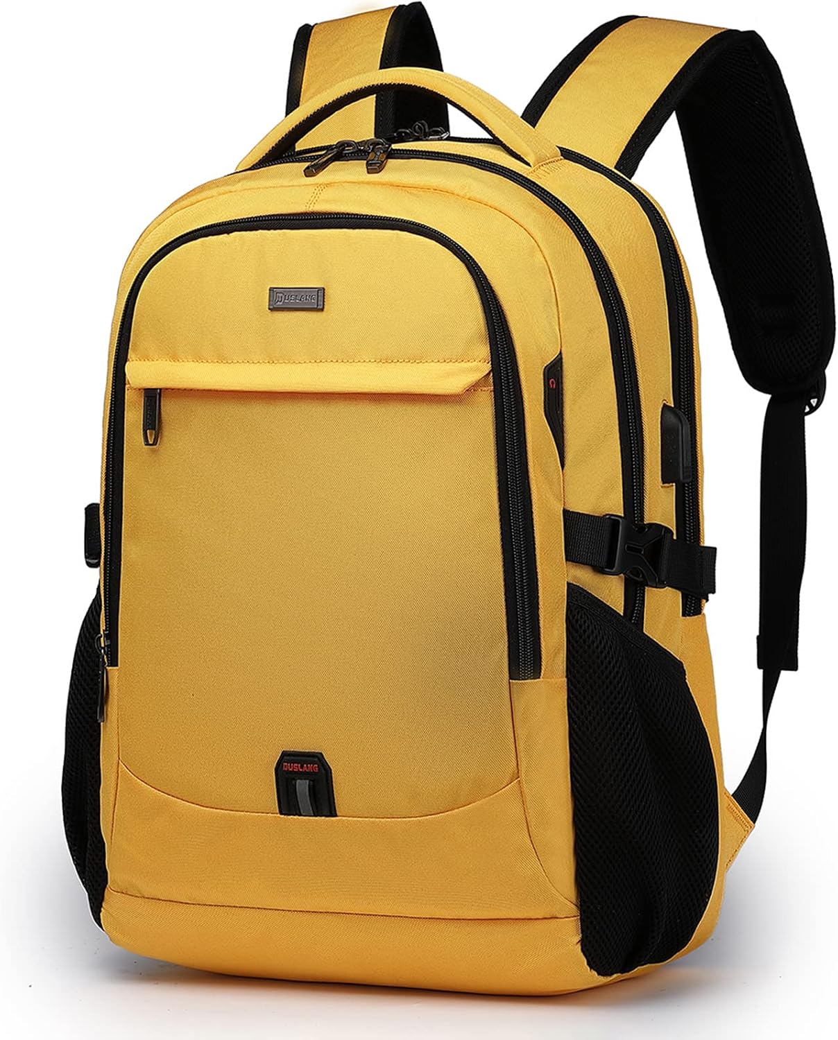 MOCHILA PARA LAPTOP DUSLANG 17 PULGADAS CON PUERTO USB Y RESISTENTE AL AGUA AMARILLO - 1