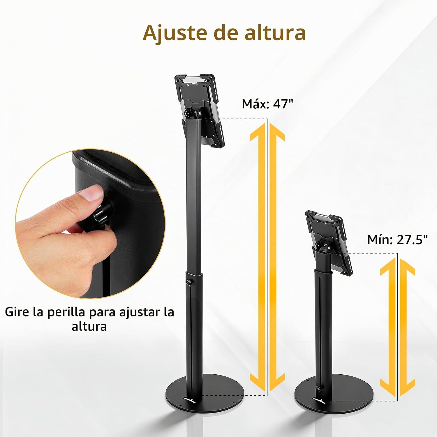 SOPORTE DE PISO UNIVERSAL PARA TABLET MOUNT-IT! MI-3788B NEGRO AJUSTABLE - 4