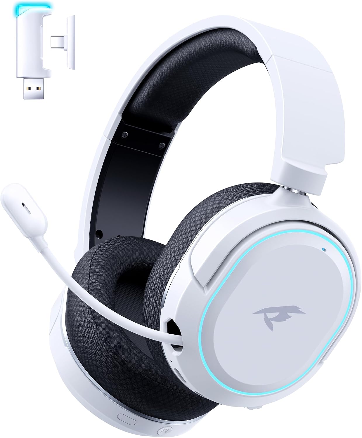 AUDÍFONOS INALÁMBRICOS PARA GAMING VALORISE UG-08S 7.1 SURROUND SOUND BLUETOOTH 5.4 RGB NEGRO Y BLANCO - 1