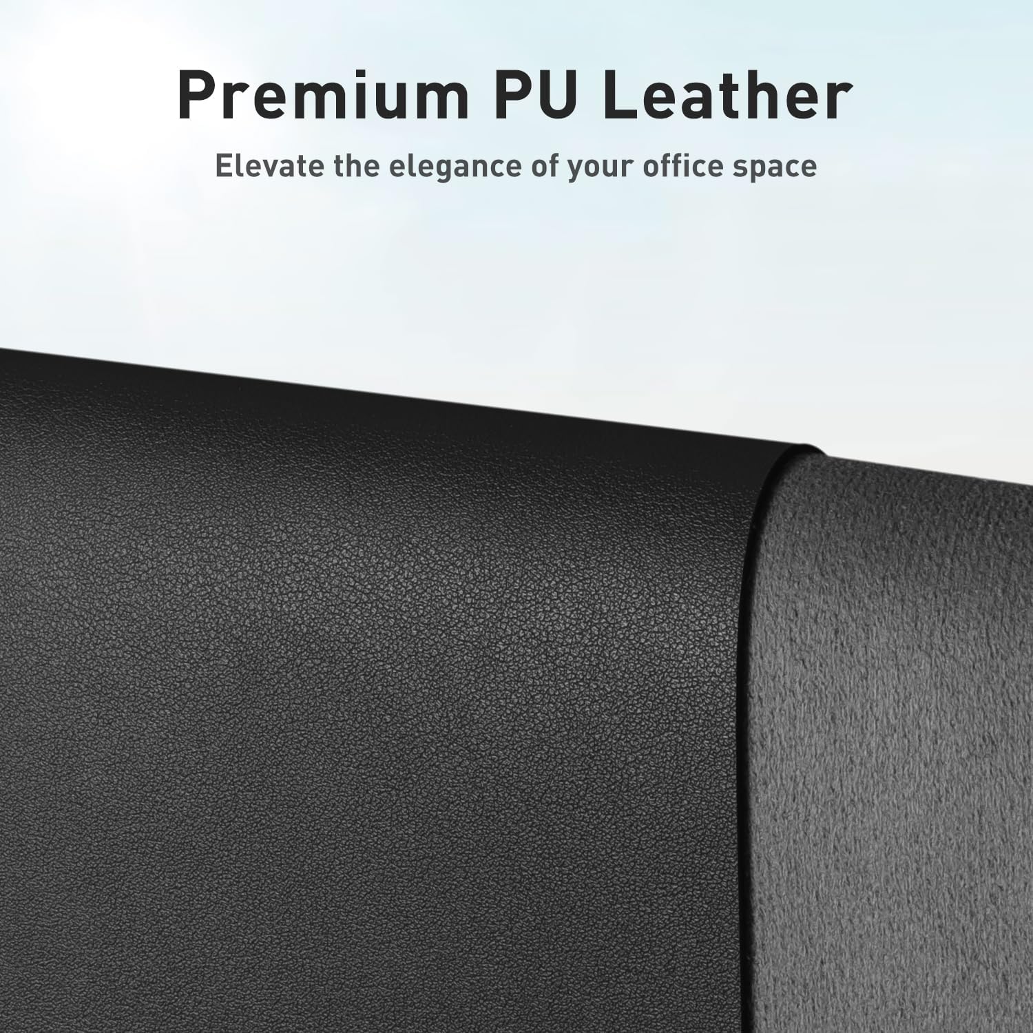 MOUSE PAD AOTHIA PROTECTOR DE ESCRITORIO DE CUERO PU IMPERMEABLE 60X35 CM NEGRO - 2