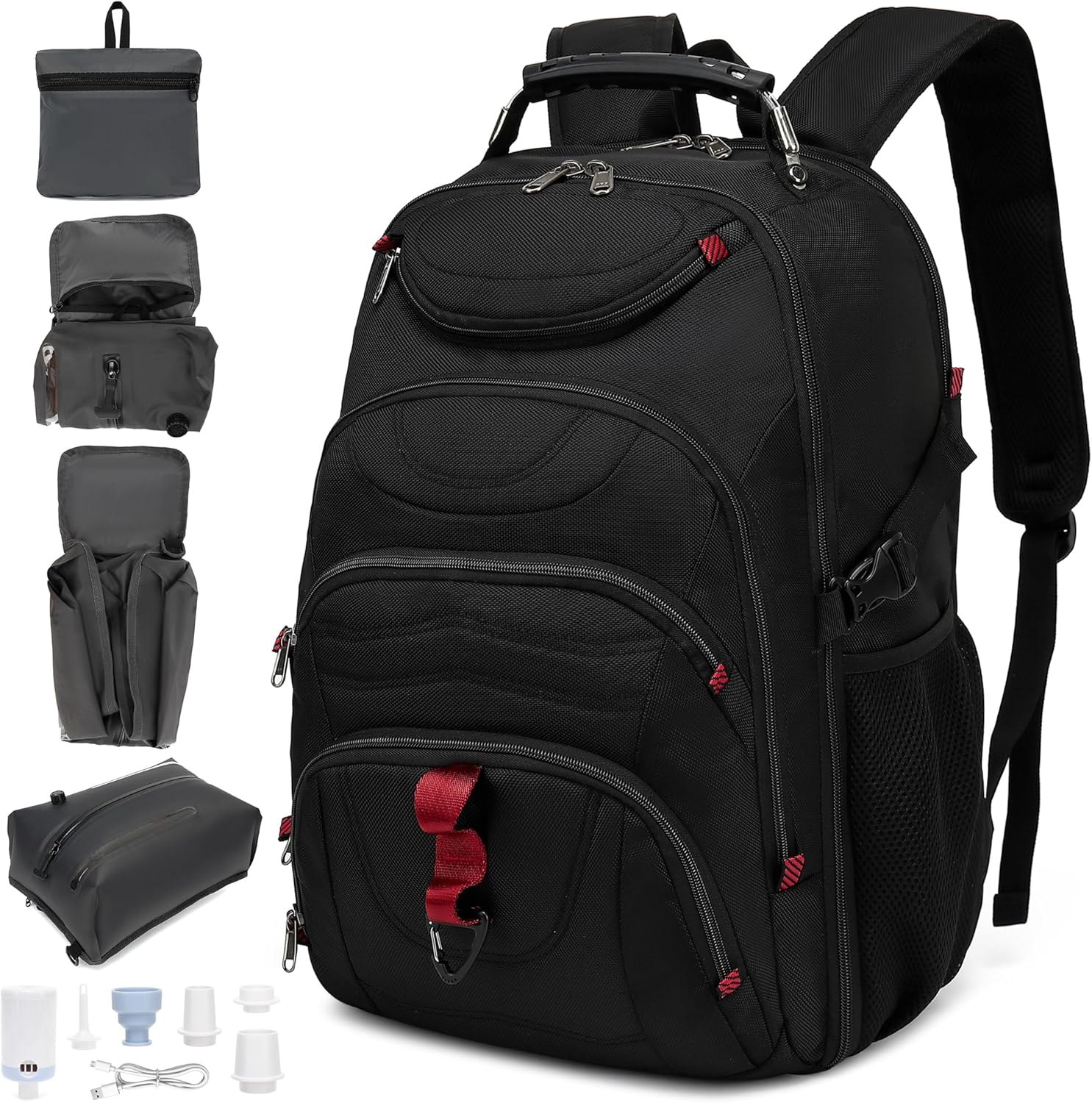 MOCHILA DE VIAJE BOAVAN CON BOLSA DE COMPRESIÓN AL VACÍO DESMONTABLE 55L IMPERMEABLE - 1