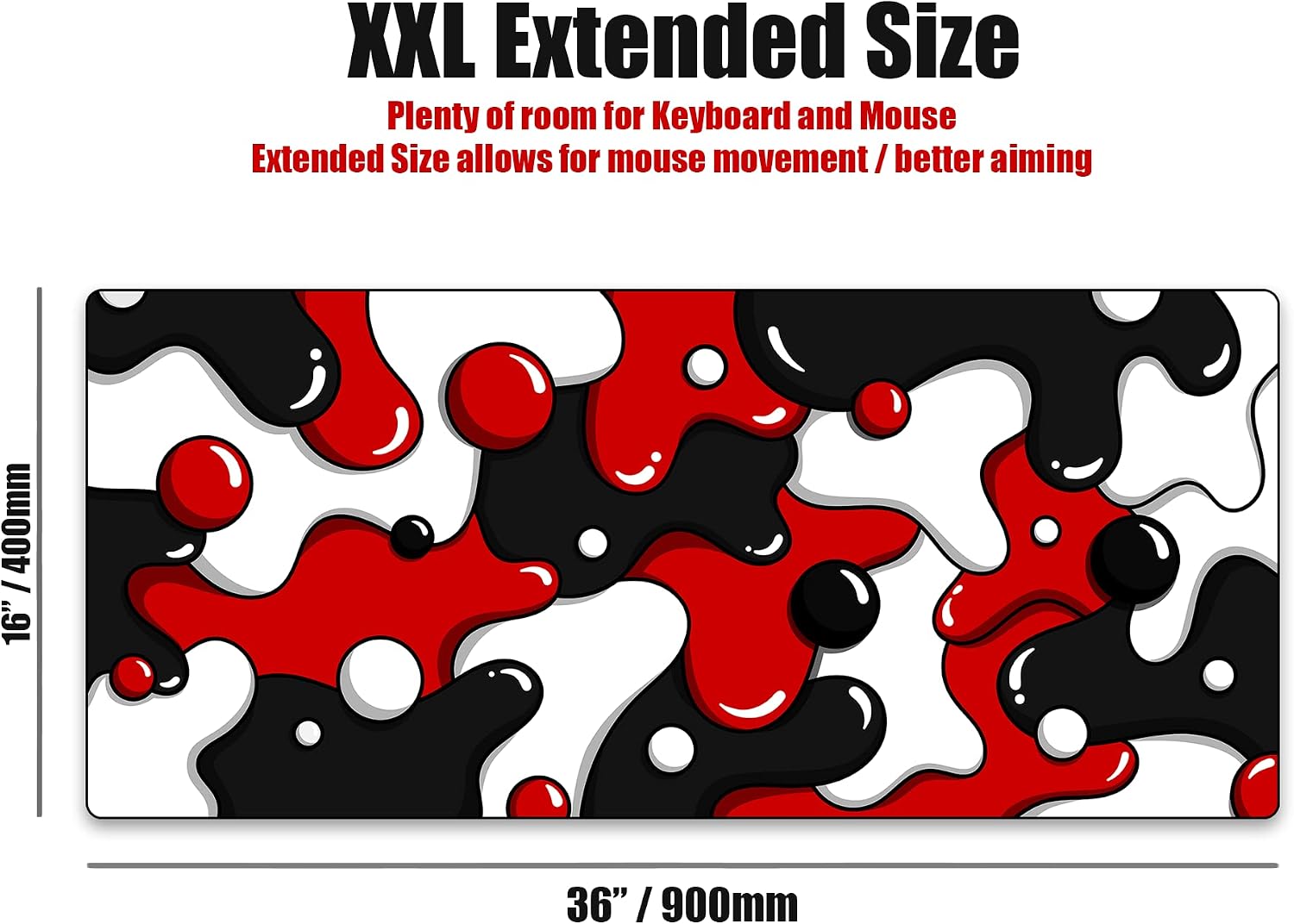 MOUSE PAD KRAKEN GAMING XXL ROJO DARTH DRIP 900X400MM - 2