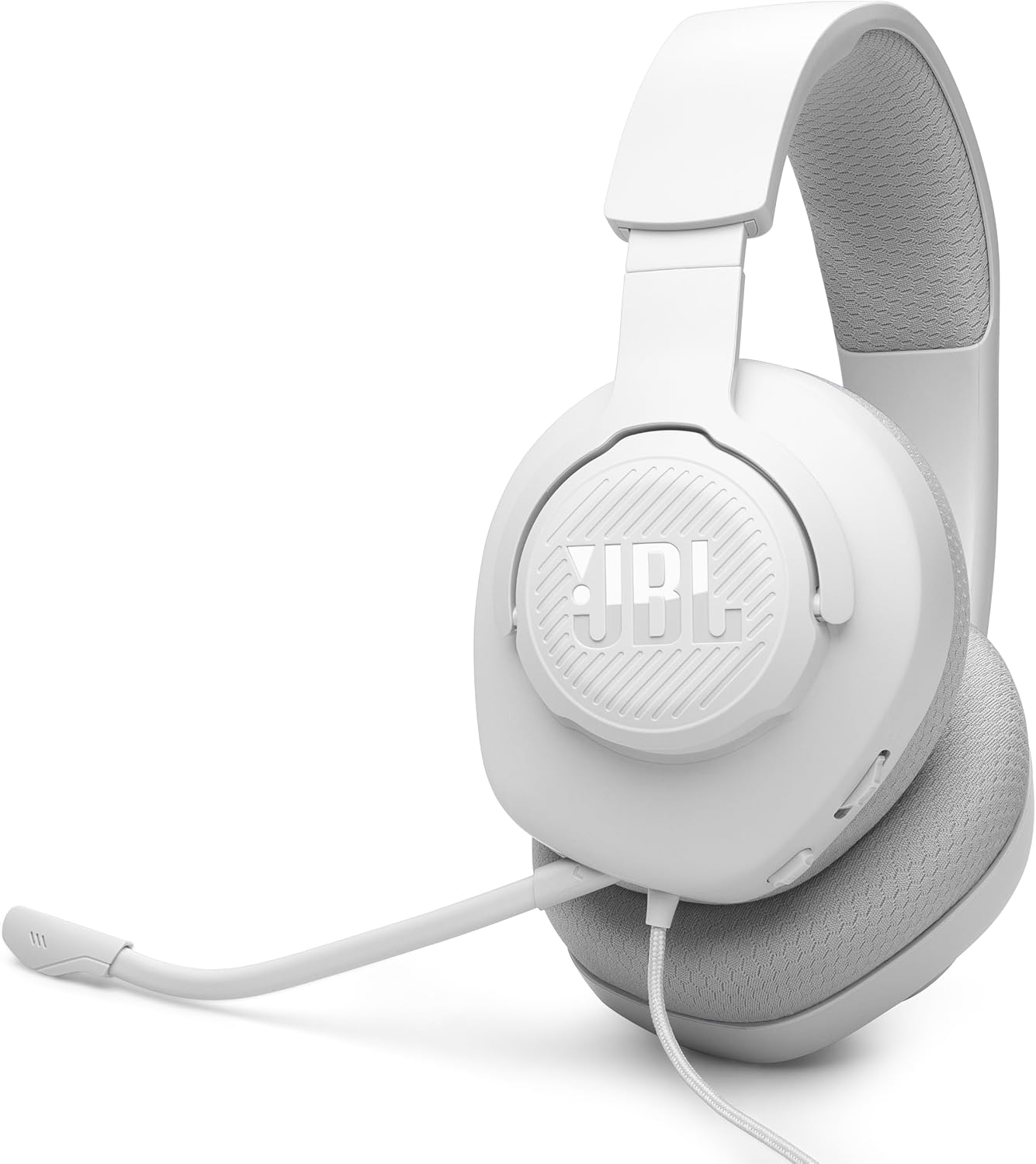AUDÍFONOS JBL QUANTUM 100M2 CON CABLE Y MICRÓFONO DESMONTABLE BLANCO - 1