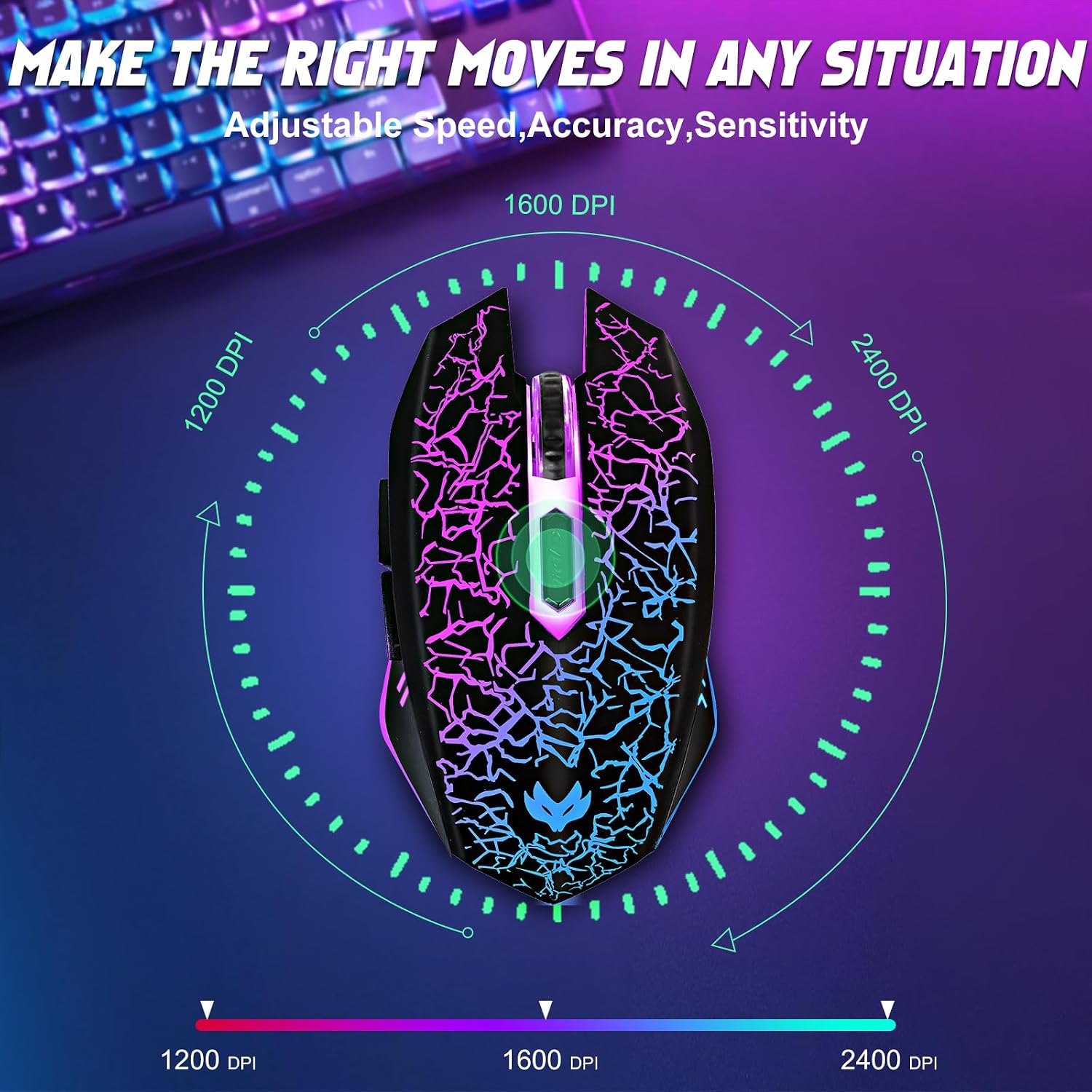MOUSE GAMER INALÁMBRICO LULABBOARD UL0FNR0001 NEGRO 2400 DPI - 3