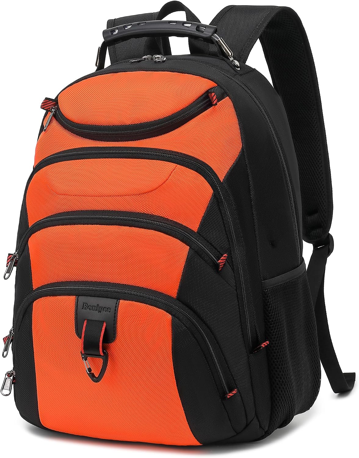 MOCHILA PARA LAPTOP BOAVAN 15.6 PULGADAS CON PUERTO USB IMPERMEABLE NARANJA Y NEGRO - 1
