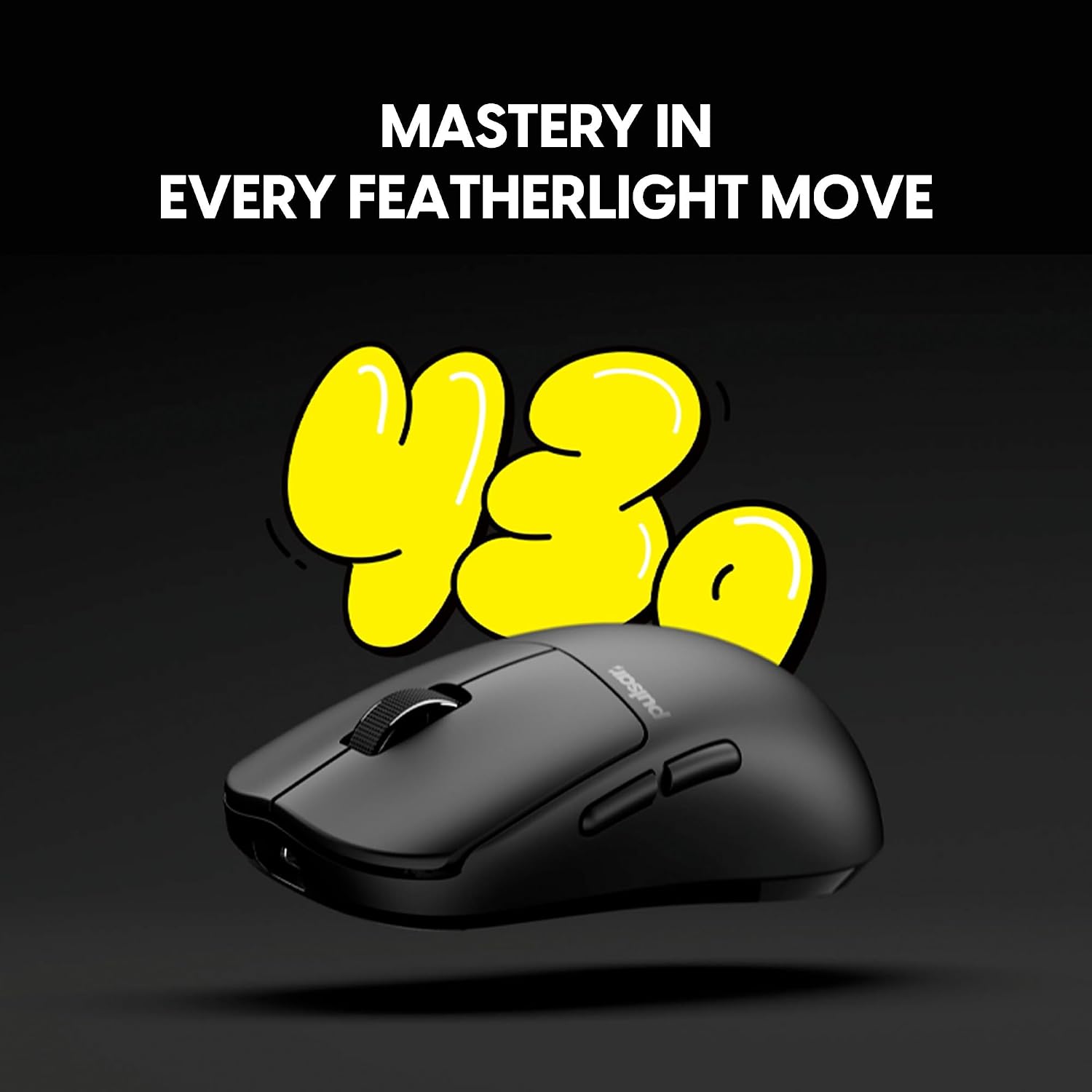 MOUSE INALÁMBRICO PULSAR GAMING GEARS X2N CRAZYLIGHT MEDIANO NEGRO JET - 3