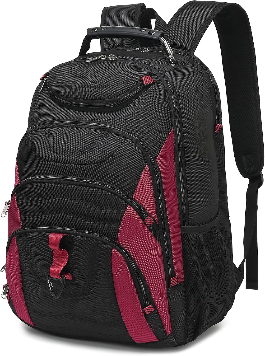 MOCHILA PARA LAPTOP BOAVAN 17.3 PULGADAS CON PUERTO USB IMPERMEABLE NEGRO Y ROJO - 1