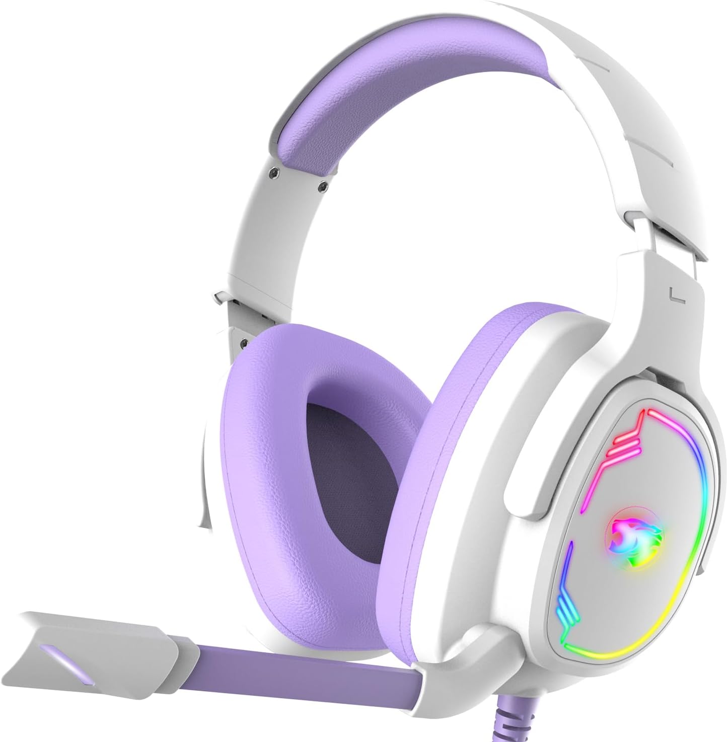 AUDÍFONOS GAMING JIMONYER OVER EAR CON MICRÓFONO CANCELADOR DE RUIDO Y SONIDO 7.1, MORADO - 1