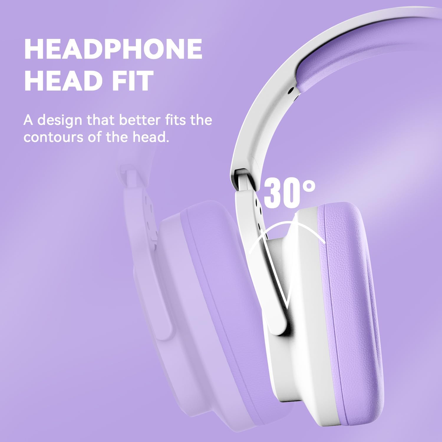 AUDÍFONOS GAMING JIMONYER OVER EAR CON MICRÓFONO CANCELADOR DE RUIDO Y SONIDO 7.1, MORADO - 5