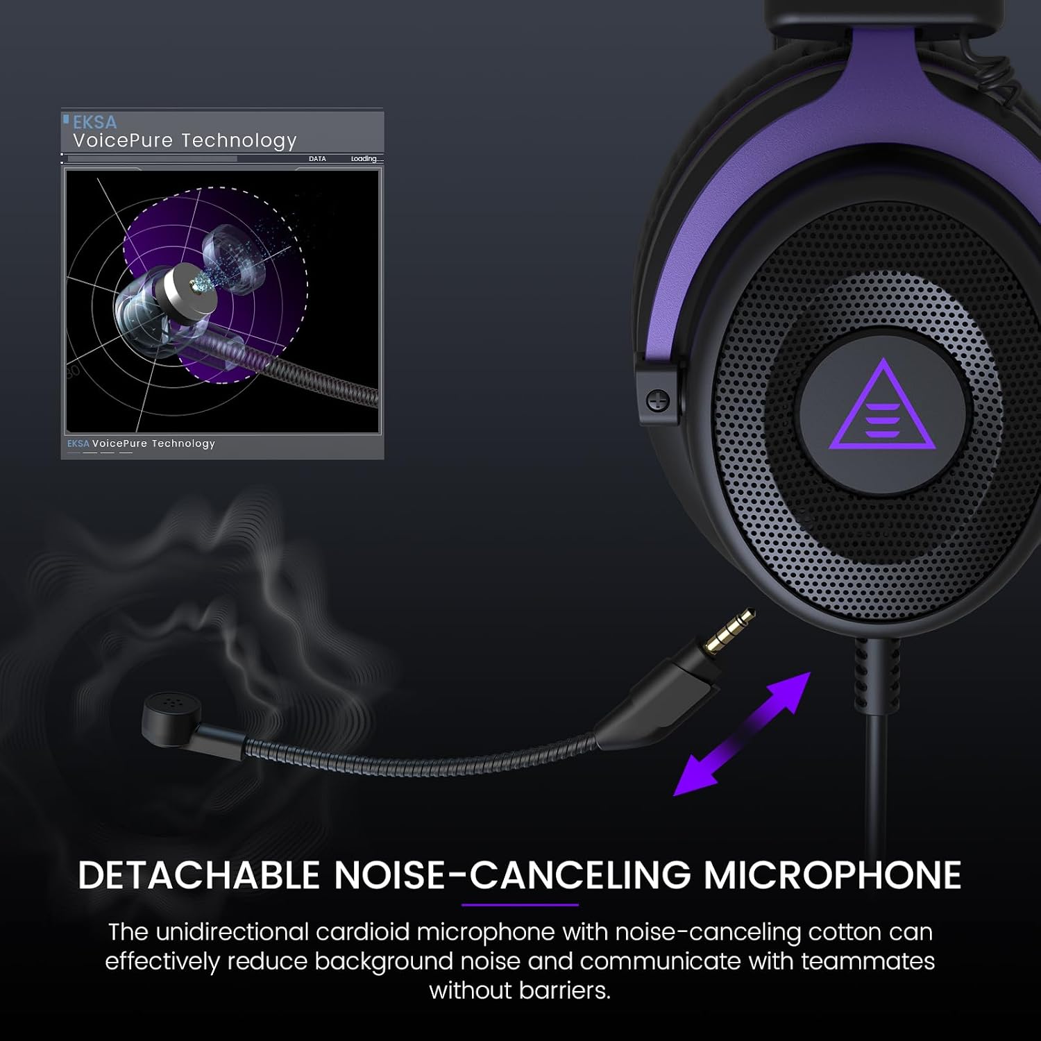 AUDÍFONOS GAMING EKSA E900 CON MICRÓFONO PARA XBOX PC PS4 PS5 - 4