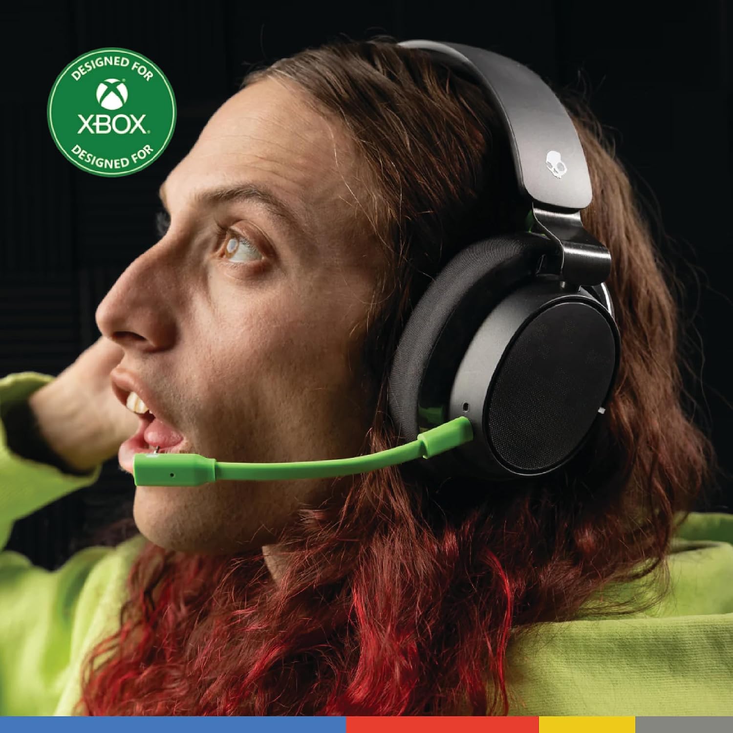 HEADSET PARA GAMING SKULLCANDY SLYR PRO WIRELESS MULTI-PLATAFORMA NEGRO Y VERDE - 5
